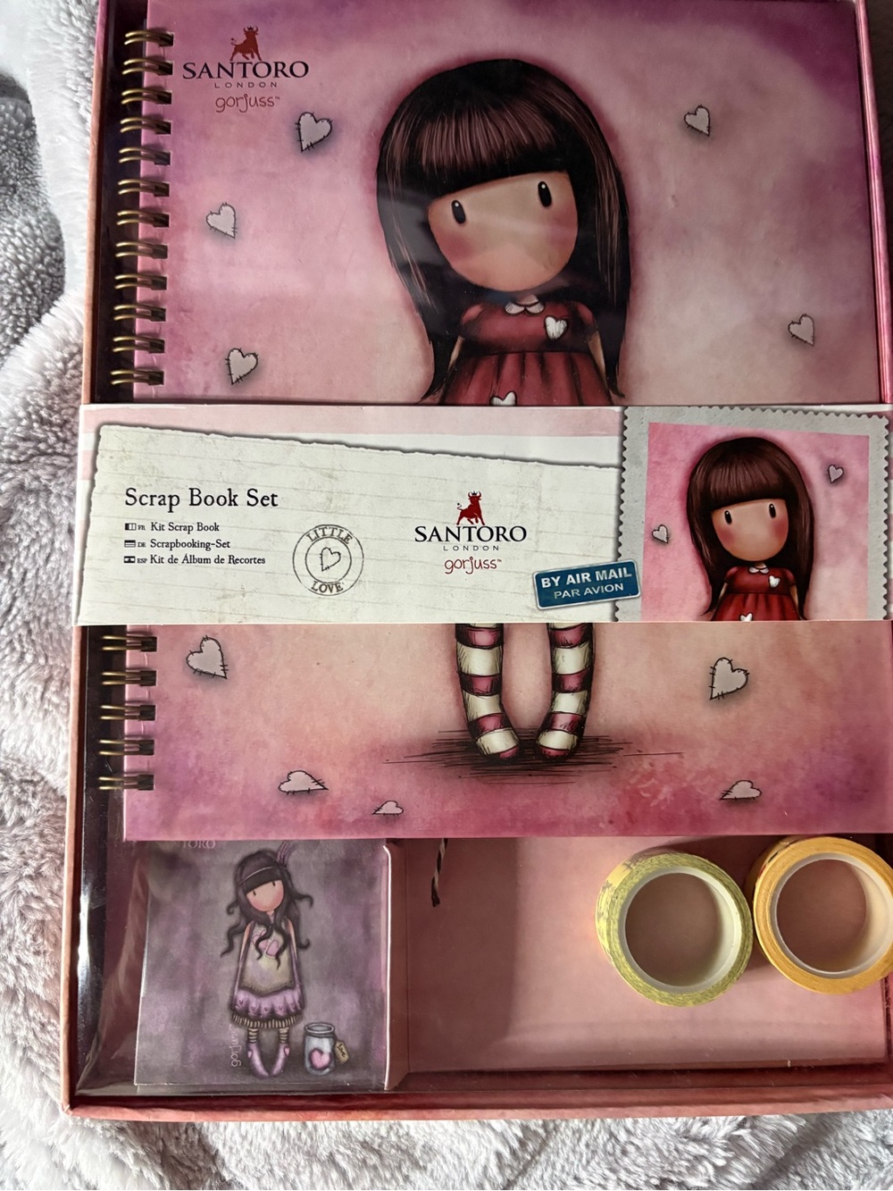 Gorjuss Pink Scrapbook Set - Cute Pink Keepsake